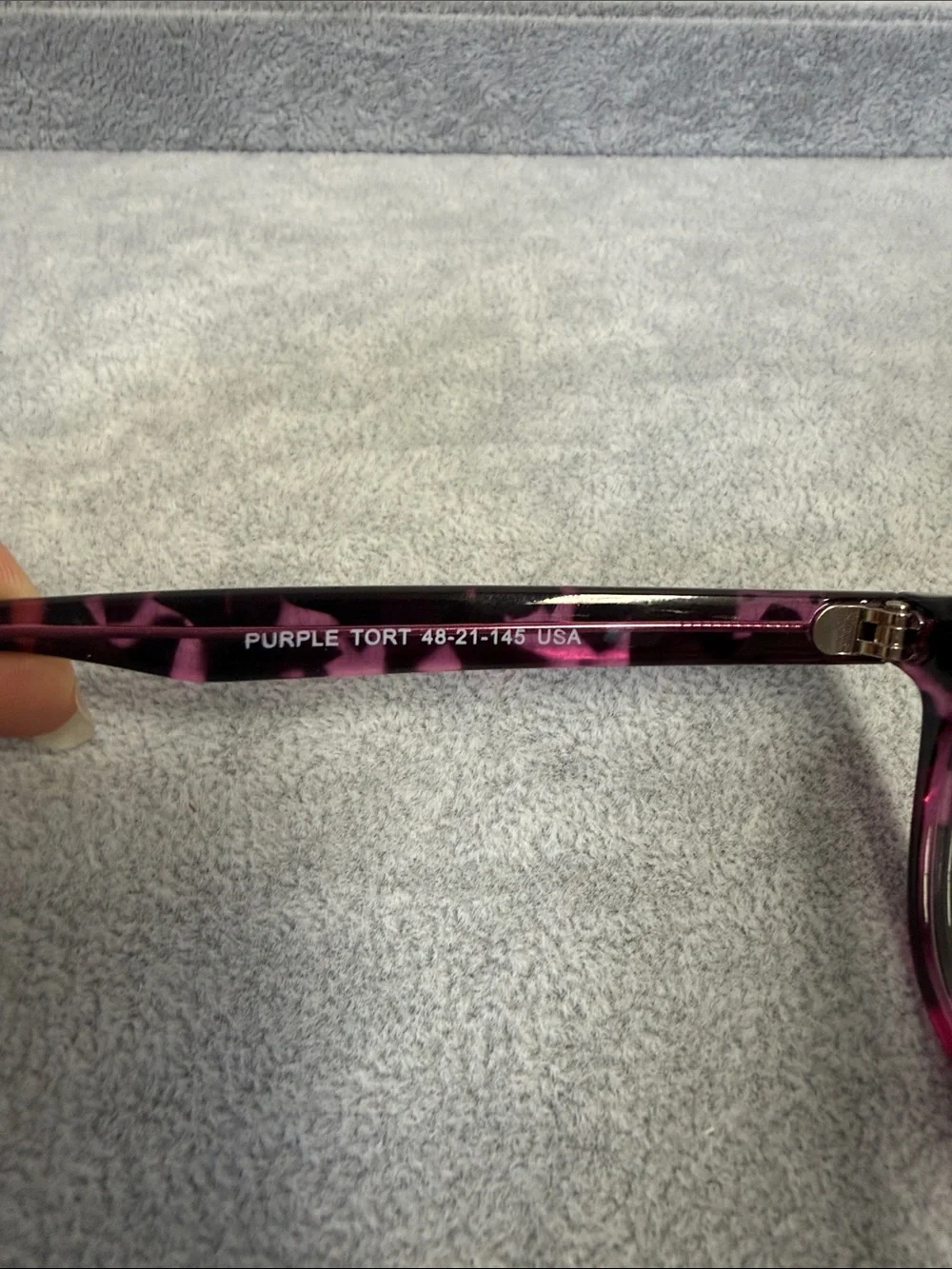 NWOT Smilen Eyewear Style 257 Gothic Purple Tortoise Round Eyeglasses Eyesize 48